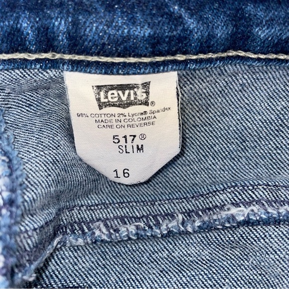 Vintage Levi’s 517 slim fray  Jean size W24/L28 - Picture 6 of 12